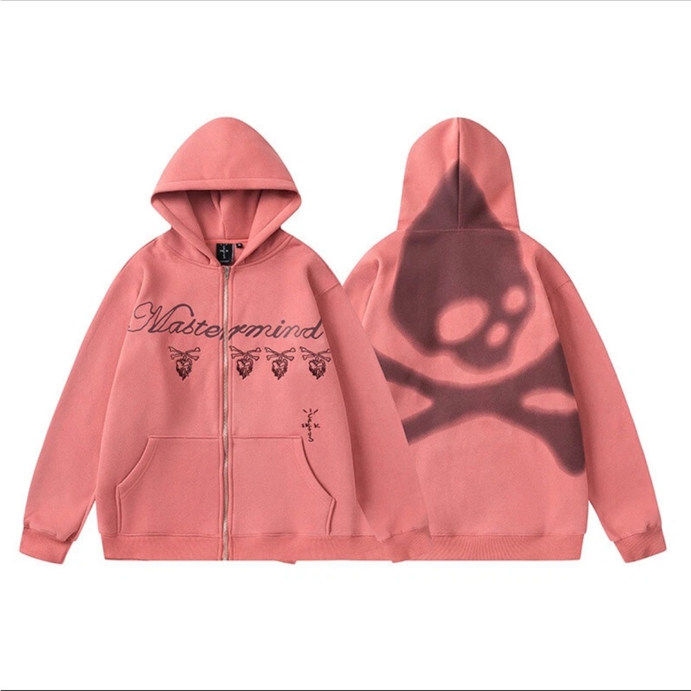 EUC Cactus Jack x Mastermind Travis Scott Japan Mens Large Skull Zip Up Hoodie